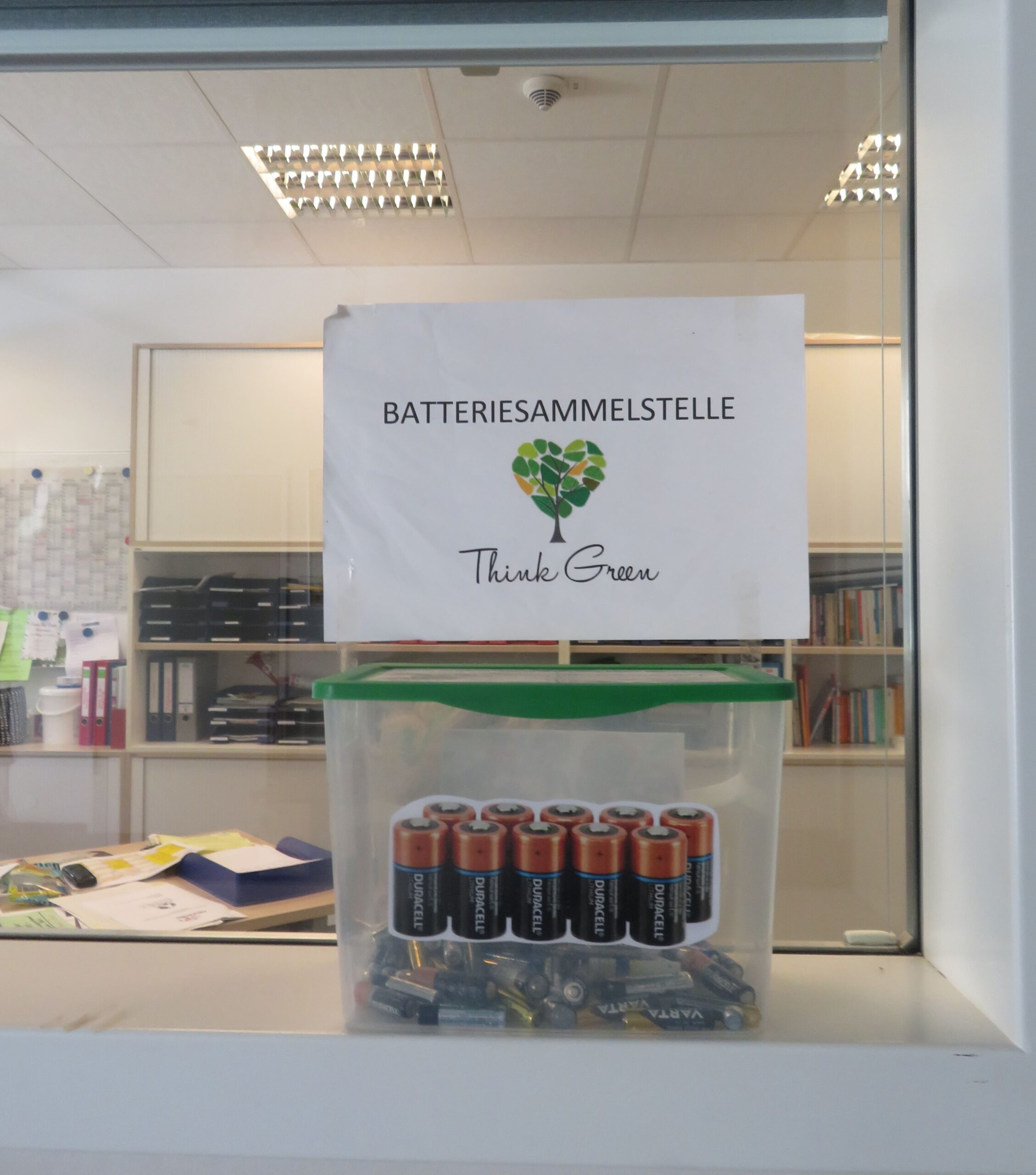 Eine Batteriesammelstelle