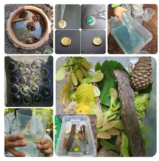 Verschiedene Experimente mit Wasser